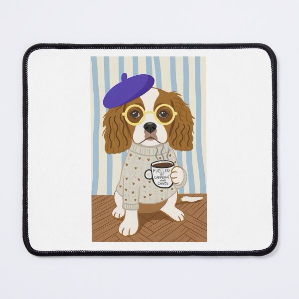 Item preview, Fuelled By Caffeine And Chaos Cavalier King Charles Spaniel designed and sold by Krasnovaovaova.