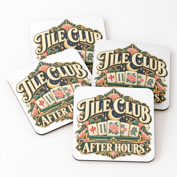 Item preview, Tile Club After Hours Mahjong Night designed and sold by Quirkloomstudio.