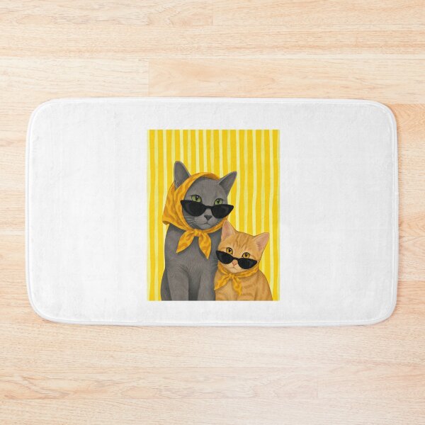 Item preview, Funny Cat Duo Grey and Orange Tabby in Retro Sunglasses designed and sold by Krasnovaovaova.