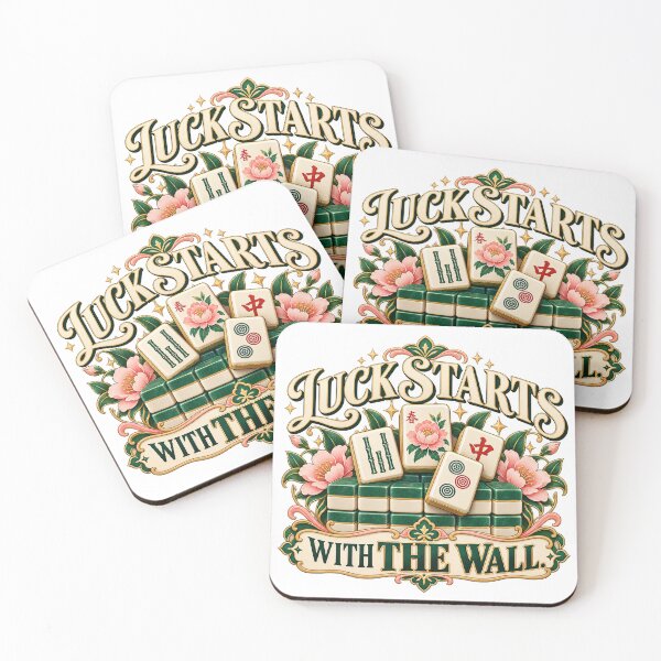 Item preview, Luck Starts With The Wall Mahjong designed and sold by Quirkloomstudio.