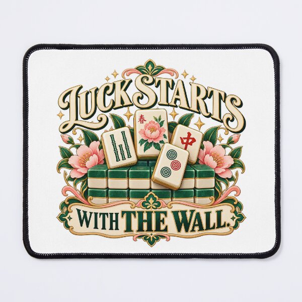 Item preview, Luck Starts With The Wall Mahjong designed and sold by Quirkloomstudio.