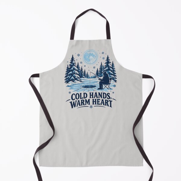 Artikelvorschau, Cold Hands Warm Heart, Winter ice Fishing tshirt entworfen und verkauft von MalwasBasket.