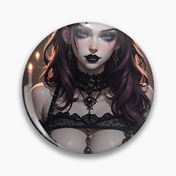 Item preview, Hot Halloween Anime Babe Goth Mommy Waifu Woman designed and sold by Your New Fixation.