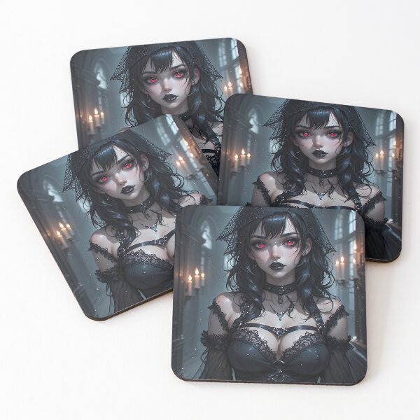 Item preview, Hot Halloween Anime Babe Goth Mommy Waifu Woman designed and sold by Your New Fixation.