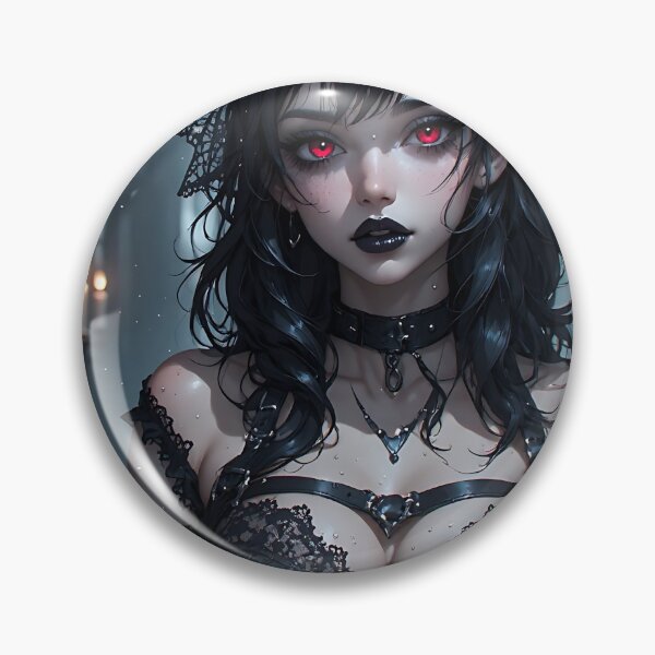 Item preview, Hot Halloween Anime Babe Goth Mommy Waifu Woman designed and sold by Your New Fixation.
