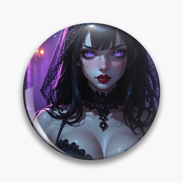 Item preview, Hot Halloween Anime Babe Goth Mommy Waifu Woman designed and sold by Your New Fixation.