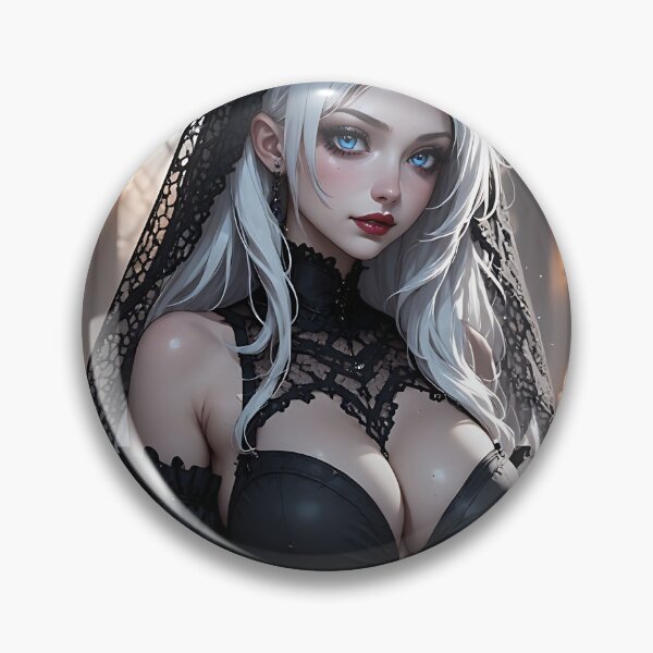 Item preview, Hot Halloween Anime Babe Goth Mommy Waifu Woman designed and sold by Your New Fixation.