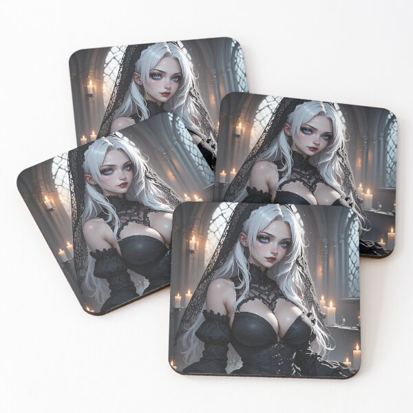 Item preview, Hot Halloween Anime Babe Goth Mommy Waifu Woman designed and sold by Your New Fixation.