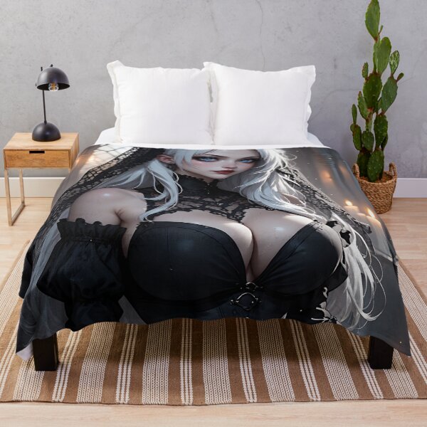 Item preview, Hot Halloween Anime Babe Goth Mommy Waifu Woman designed and sold by Your New Fixation.