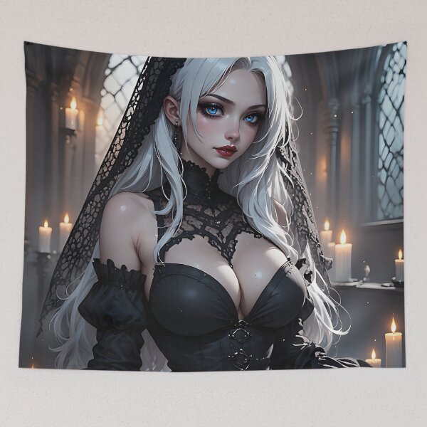 Item preview, Hot Halloween Anime Babe Goth Mommy Waifu Woman designed and sold by Your New Fixation.