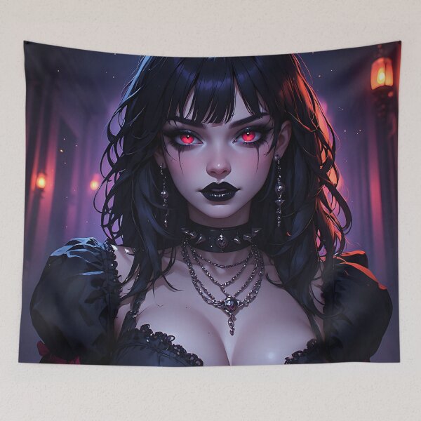 Item preview, Hot Halloween Anime Babe Goth Mommy Waifu Woman designed and sold by Your New Fixation.