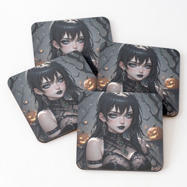 Item preview, Hot Halloween Anime Babe Goth Mommy Waifu Woman designed and sold by Your New Fixation.