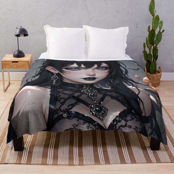 Item preview, Hot Halloween Anime Babe Goth Mommy Waifu Woman designed and sold by Your New Fixation.