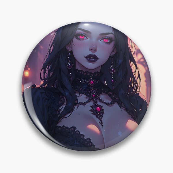 Item preview, Hot Halloween Anime Babe Goth Mommy Waifu Woman designed and sold by Your New Fixation.