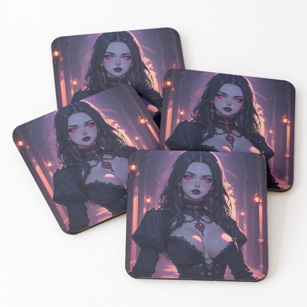 Item preview, Hot Halloween Anime Babe Goth Mommy Waifu Woman designed and sold by Your New Fixation.
