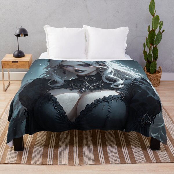 Item preview, Hot Halloween Anime Babe Goth Mommy Waifu Woman designed and sold by Your New Fixation.