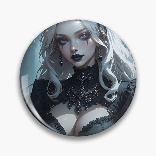 Item preview, Hot Halloween Anime Babe Goth Mommy Waifu Woman designed and sold by Your New Fixation.