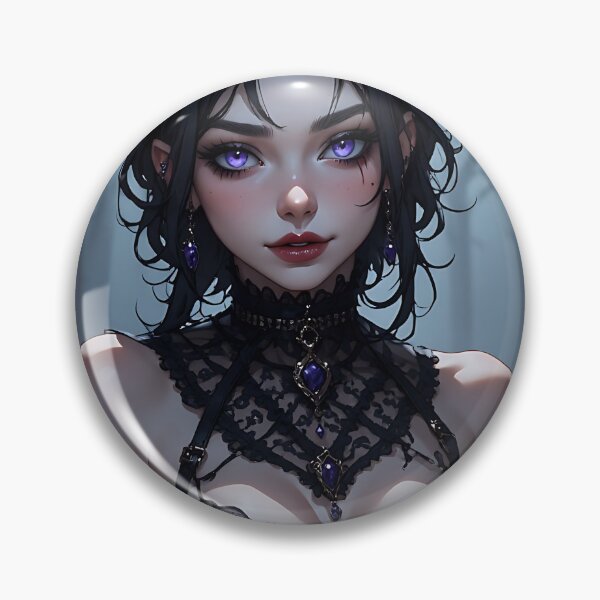 Item preview, Hot Halloween Anime Babe Goth Mommy Waifu Woman designed and sold by Your New Fixation.