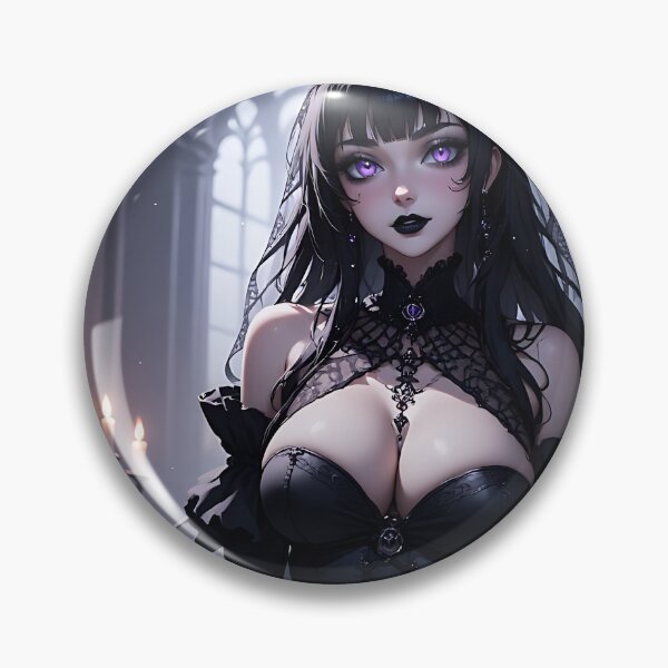 Item preview, Hot Halloween Anime Babe Goth Mommy Waifu Woman designed and sold by Your New Fixation.
