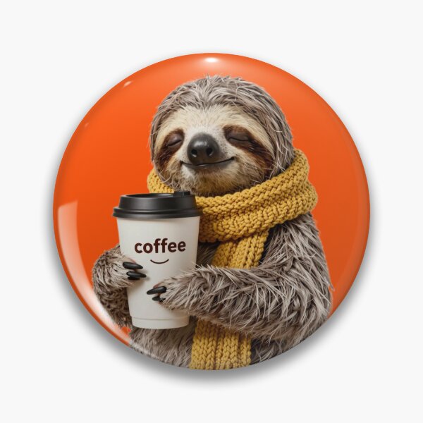 Item preview, Cute Lazy Sloth Hugging Coffee Cup Morning Mood designed and sold by CorgiCoffeeHub.
