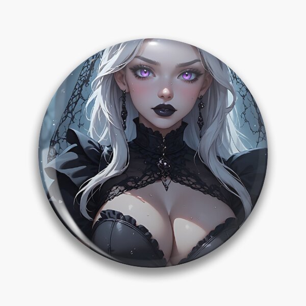 Item preview, Hot Halloween Anime Babe Goth Mommy Waifu Woman designed and sold by Your New Fixation.