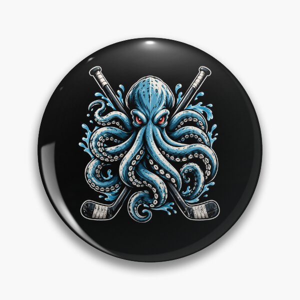 Item preview, Fierce Octopus Hockey Mascot Ocean Sport designed and sold by Moizento.