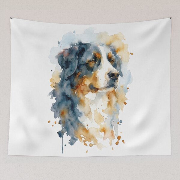 Item preview, Bernese Mountain Dog, Dripping Watercolor Bleed designed and sold by caracatita75.