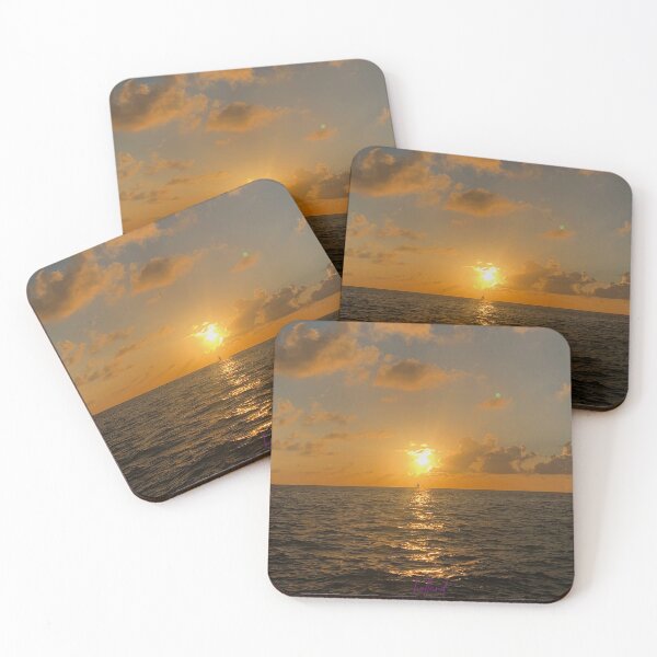 Item preview, ocean sunset with sailboat and reflections designed and sold by holland.mcd4.
