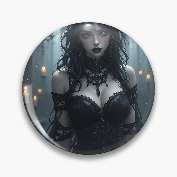 Item preview, Hot Halloween Anime Babe Goth Mommy Waifu Woman designed and sold by Your New Fixation.