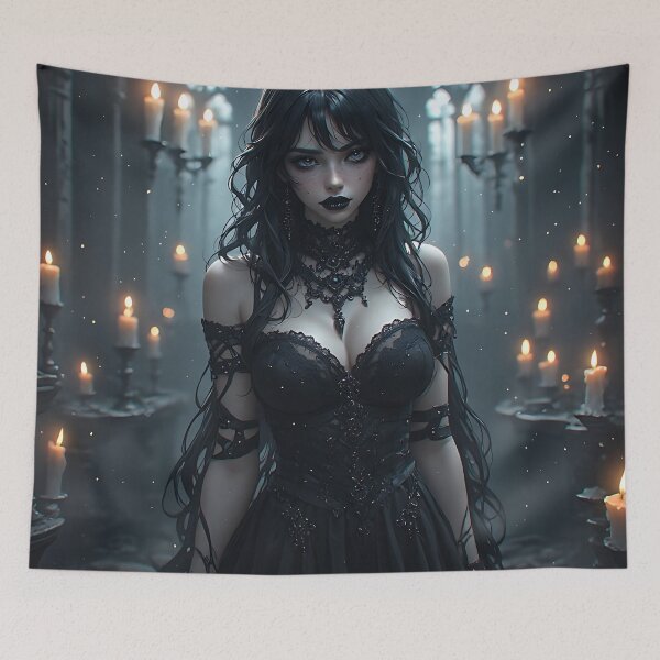 Item preview, Hot Halloween Anime Babe Goth Mommy Waifu Woman designed and sold by Your New Fixation.