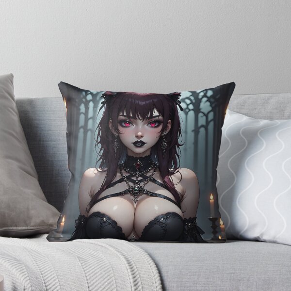Item preview, Hot Halloween Anime Babe Goth Mommy Waifu Woman designed and sold by Your New Fixation.