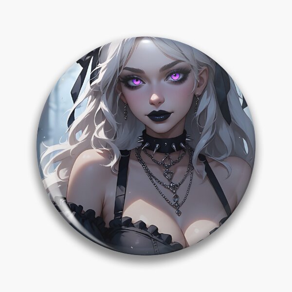 Item preview, Hot Halloween Anime Babe Goth Mommy Waifu Woman designed and sold by Your New Fixation.