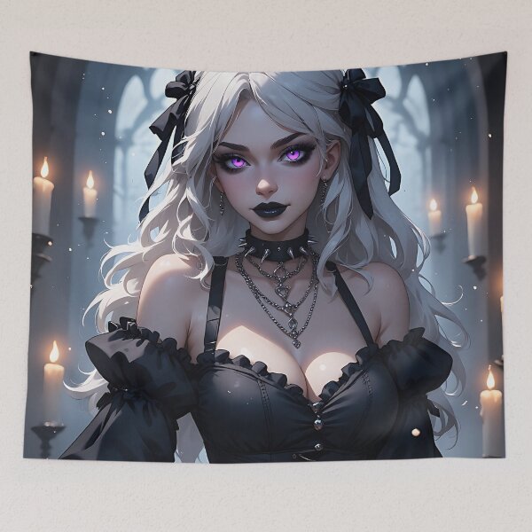 Item preview, Hot Halloween Anime Babe Goth Mommy Waifu Woman designed and sold by Your New Fixation.