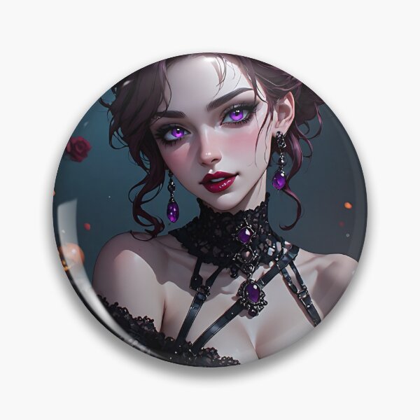 Item preview, Hot Halloween Anime Babe Goth Mommy Waifu Woman designed and sold by Your New Fixation.