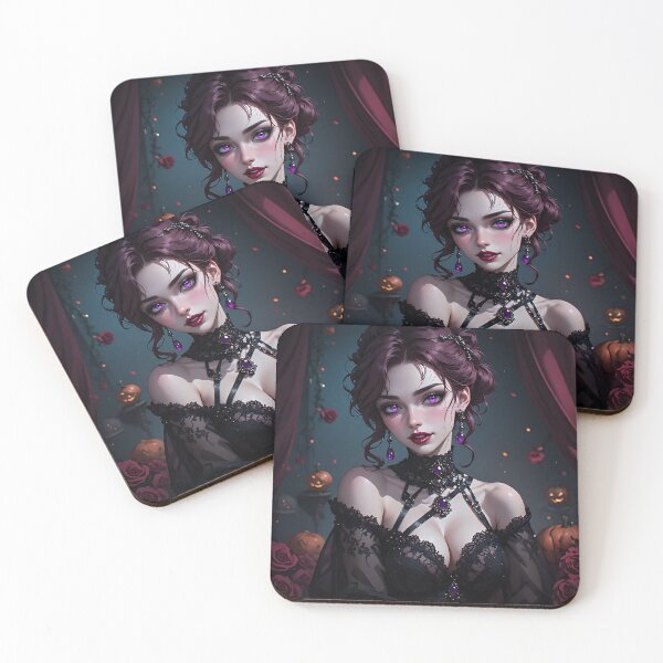 Item preview, Hot Halloween Anime Babe Goth Mommy Waifu Woman designed and sold by Your New Fixation.