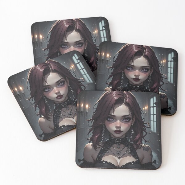 Item preview, Hot Halloween Anime Babe Goth Mommy Waifu Woman designed and sold by Your New Fixation.