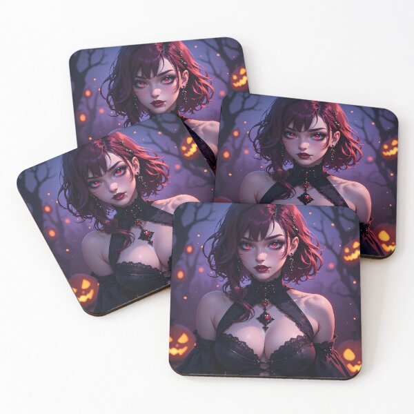Item preview, Hot Halloween Anime Babe Goth Mommy Waifu Woman designed and sold by Your New Fixation.