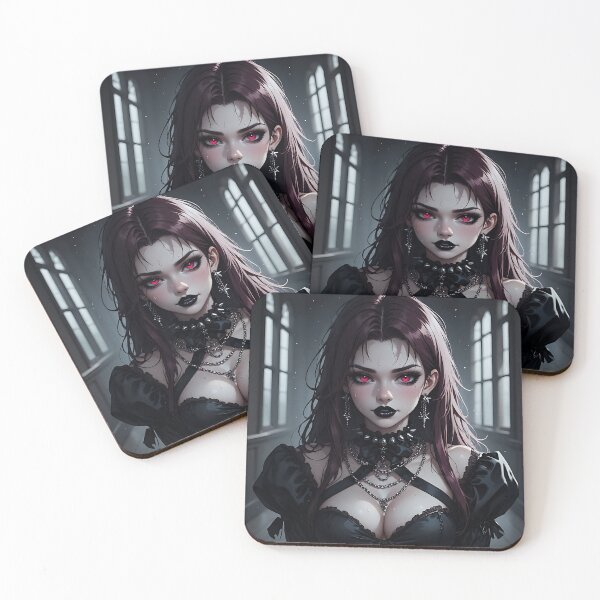 Item preview, Hot Halloween Anime Babe Goth Mommy Waifu Woman designed and sold by Your New Fixation.
