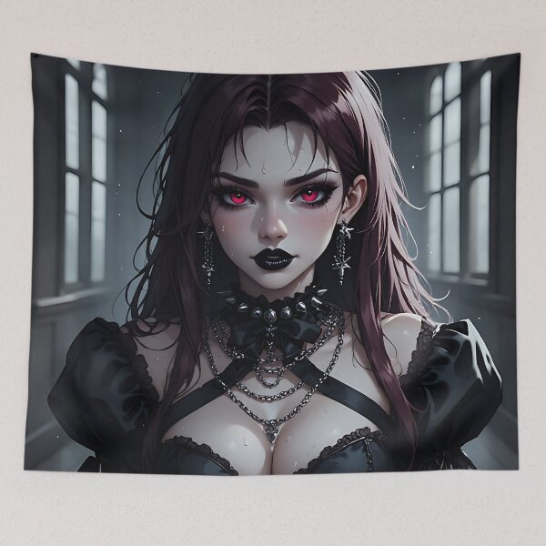 Item preview, Hot Halloween Anime Babe Goth Mommy Waifu Woman designed and sold by Your New Fixation.