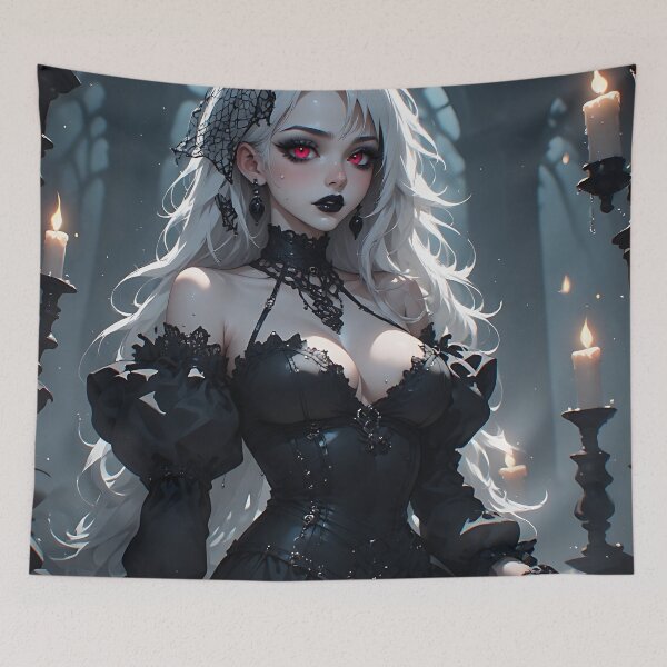 Item preview, Hot Halloween Anime Babe Goth Mommy Waifu Woman designed and sold by Your New Fixation.