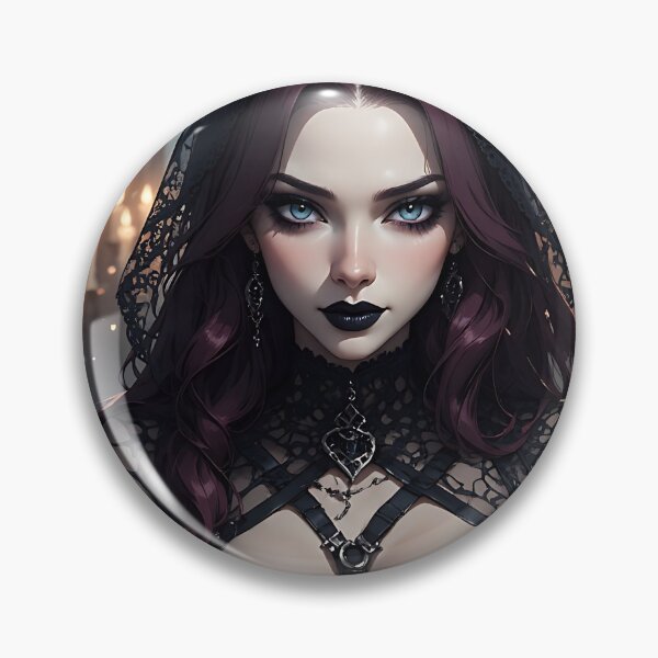 Item preview, Hot Halloween Anime Babe Goth Mommy Waifu Woman designed and sold by Your New Fixation.