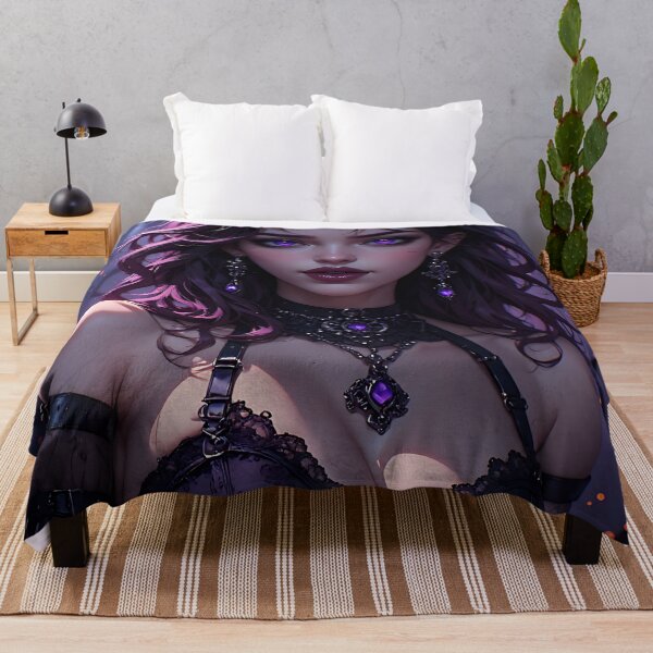 Item preview, Hot Halloween Anime Babe Goth Mommy Waifu Woman designed and sold by Your New Fixation.