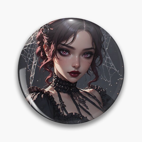 Item preview, Hot Halloween Anime Babe Goth Mommy Waifu Woman designed and sold by Your New Fixation.