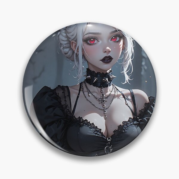 Item preview, Hot Halloween Anime Babe Goth Mommy Waifu Woman designed and sold by Your New Fixation.