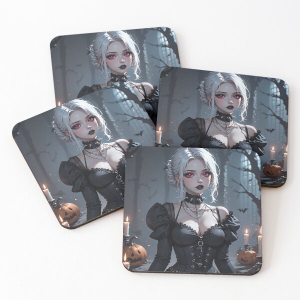Item preview, Hot Halloween Anime Babe Goth Mommy Waifu Woman designed and sold by Your New Fixation.