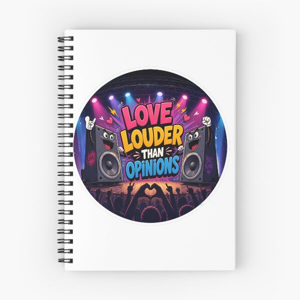 Item preview, Love Louder Than Opinions Retro Concert Sticker, Rock Music Speaker Graphic designed and sold by NotSoSubtleRosiePeas.
