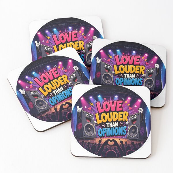 Item preview, Love Louder Than Opinions Retro Concert Sticker, Rock Music Speaker Graphic designed and sold by NotSoSubtleRosiePeas.
