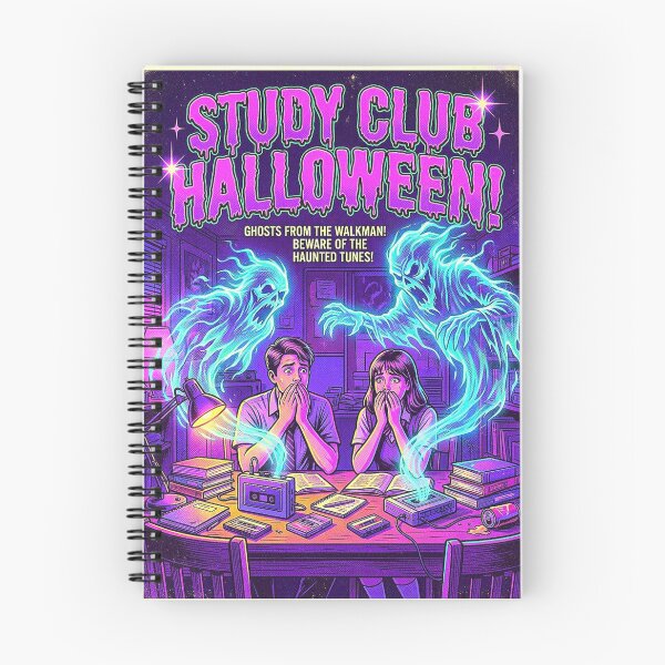 Item preview, Retro Ghost Halloween Synthwave Aesthetic Vintage Horror Movie Image Comic Book Style | STUDY CLUB HALLOWEEN. designed and sold by Giulivo Store Graphic.