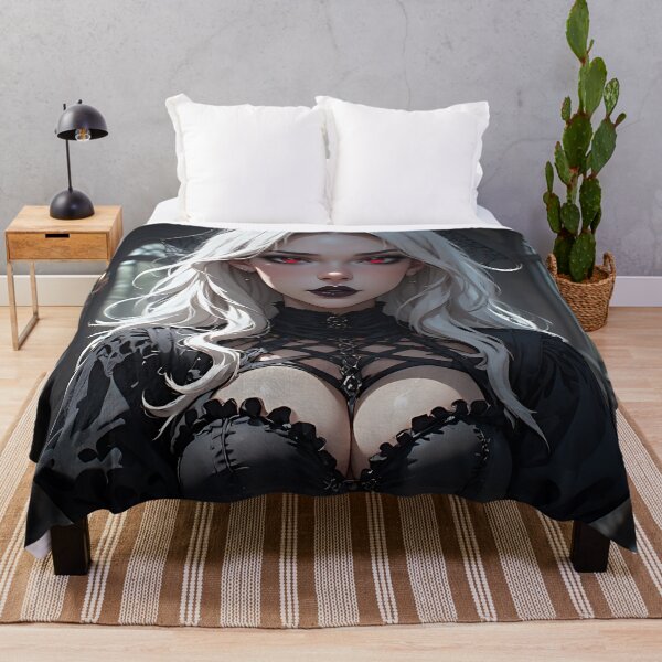 Item preview, Hot Halloween Anime Babe Goth Mommy Waifu Woman designed and sold by Your New Fixation.