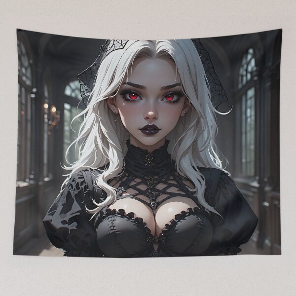 Item preview, Hot Halloween Anime Babe Goth Mommy Waifu Woman designed and sold by Your New Fixation.